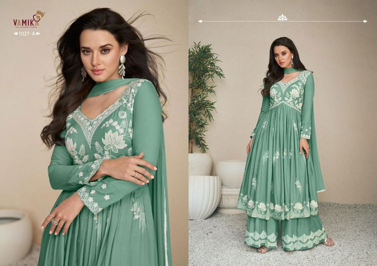 Lakhnavi Vol 5 Light Color By Vamika Designer Suit Catalog